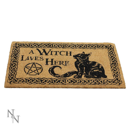 A Witch Lives Here Doormat 45x75cm - Party Seasons