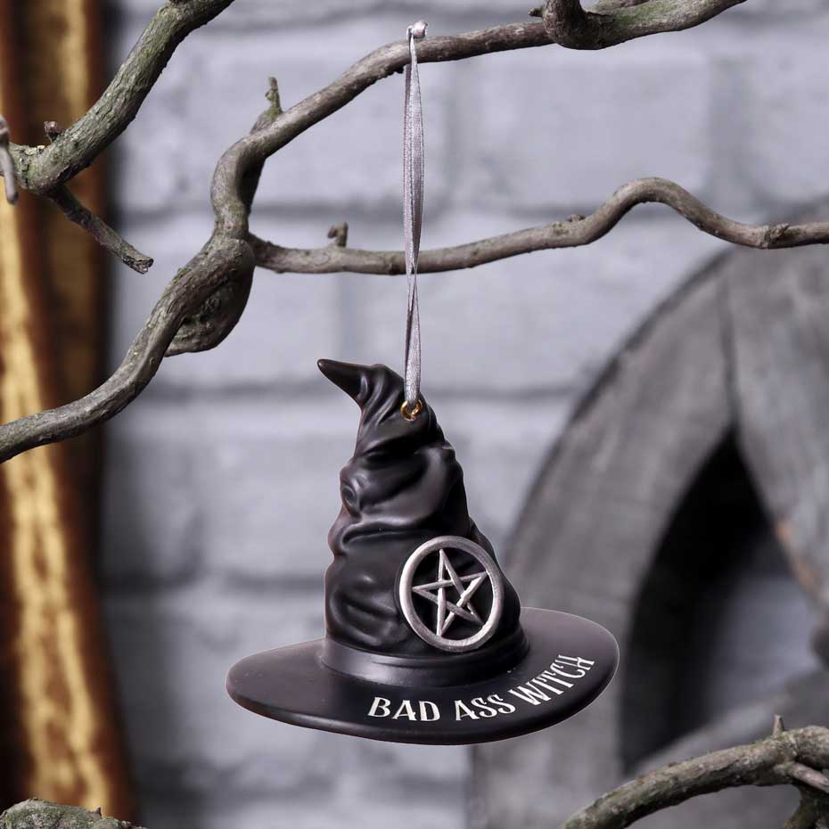 Bad Ass Witch Hanging Ornament 9cm - Party Seasons